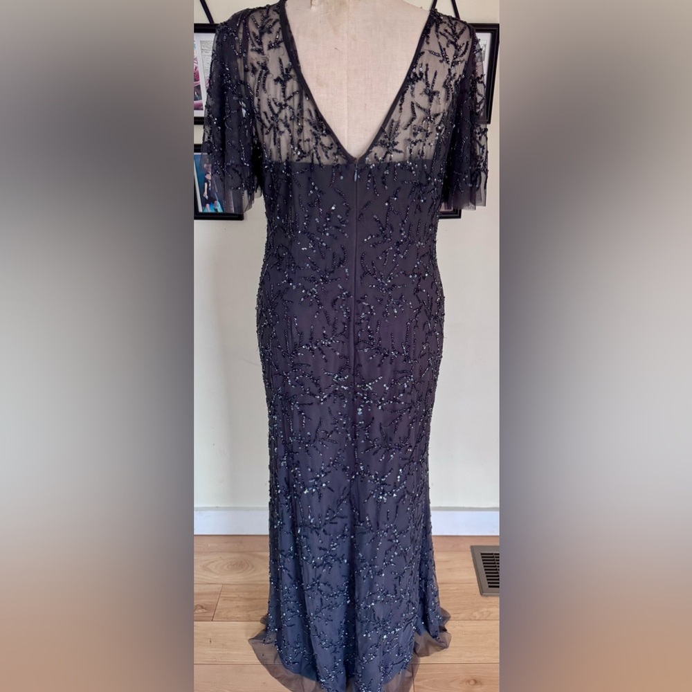 Cameron Blake Charcoal Sequence Dress! Stunning F… - image 2